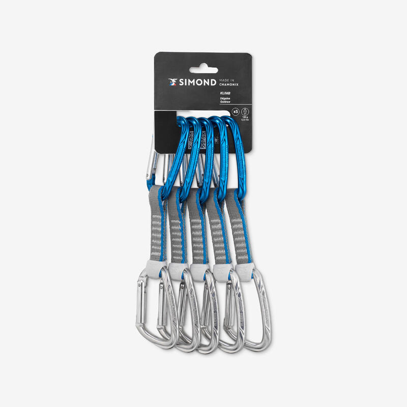 Set 5 Bucle echipate Alpinism/Escaladă KLIMB 11 cm
