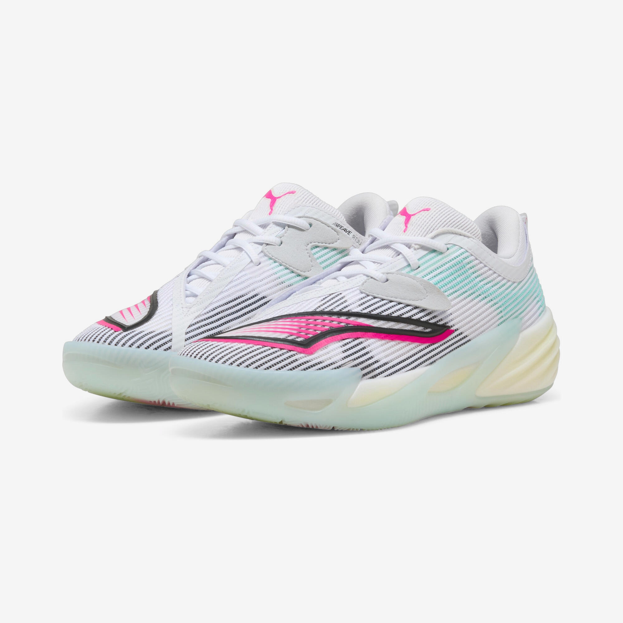 Scarpe basket adulto Puma ALL PRO NITRO 2 bianco-verde 2/9
