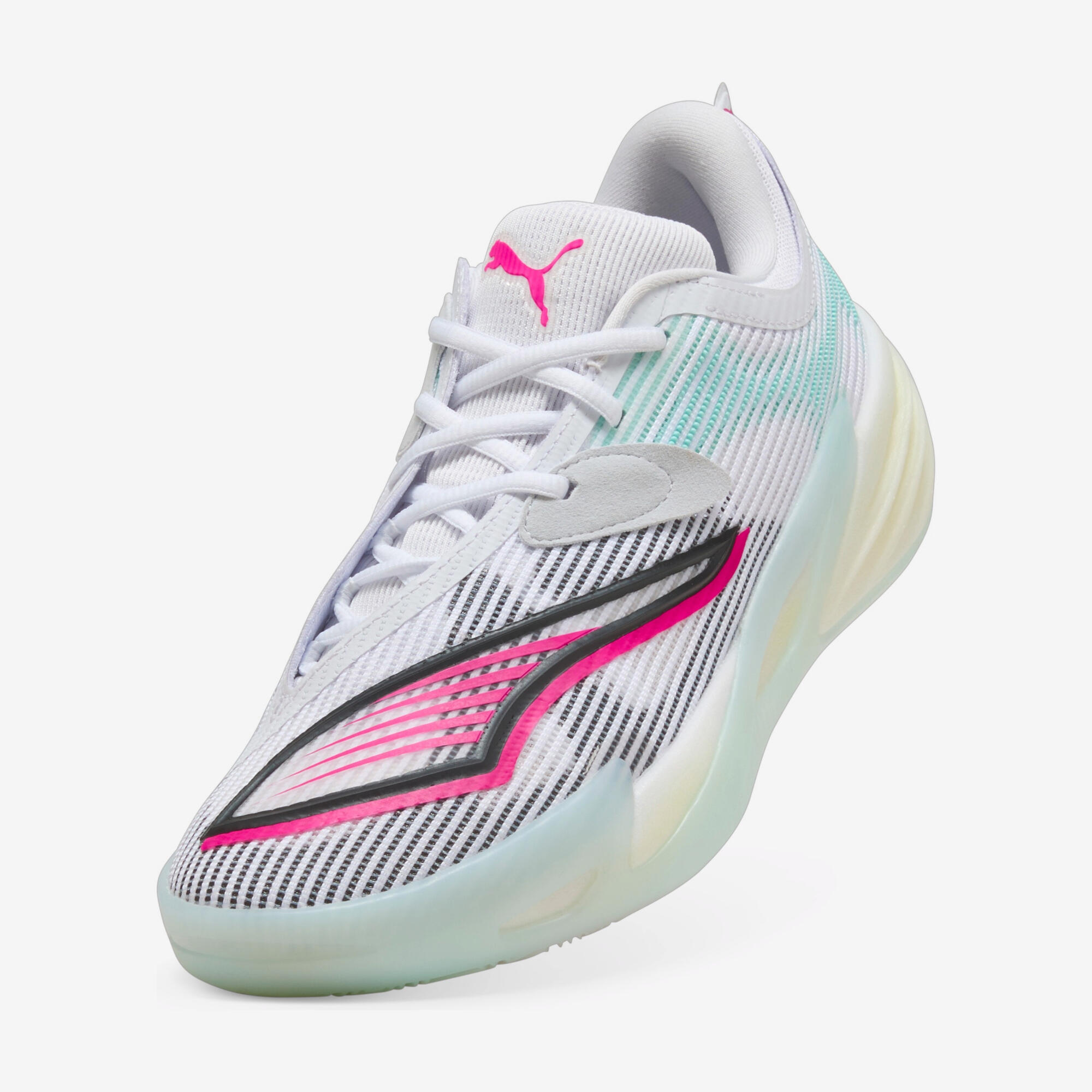 Scarpe basket adulto Puma ALL PRO NITRO 2 bianco-verde 8/9