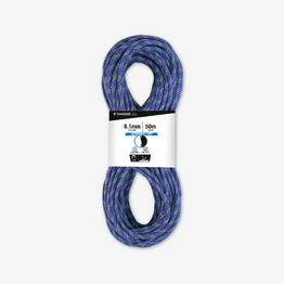 CORDE À DOUBLE D&#039;ESCALADE ET D&#039;ALPINISME -  RAPPEL ALPINISM 8.1 MM X 50M BLEU
