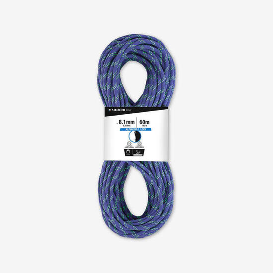 Mezza corda RAPPEL ALPINISM 81MM x 60 M verde