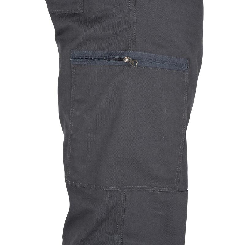 Pantalón Cargo Hombre Solognac Steppe 300 Gris Resistente Multibolsillos