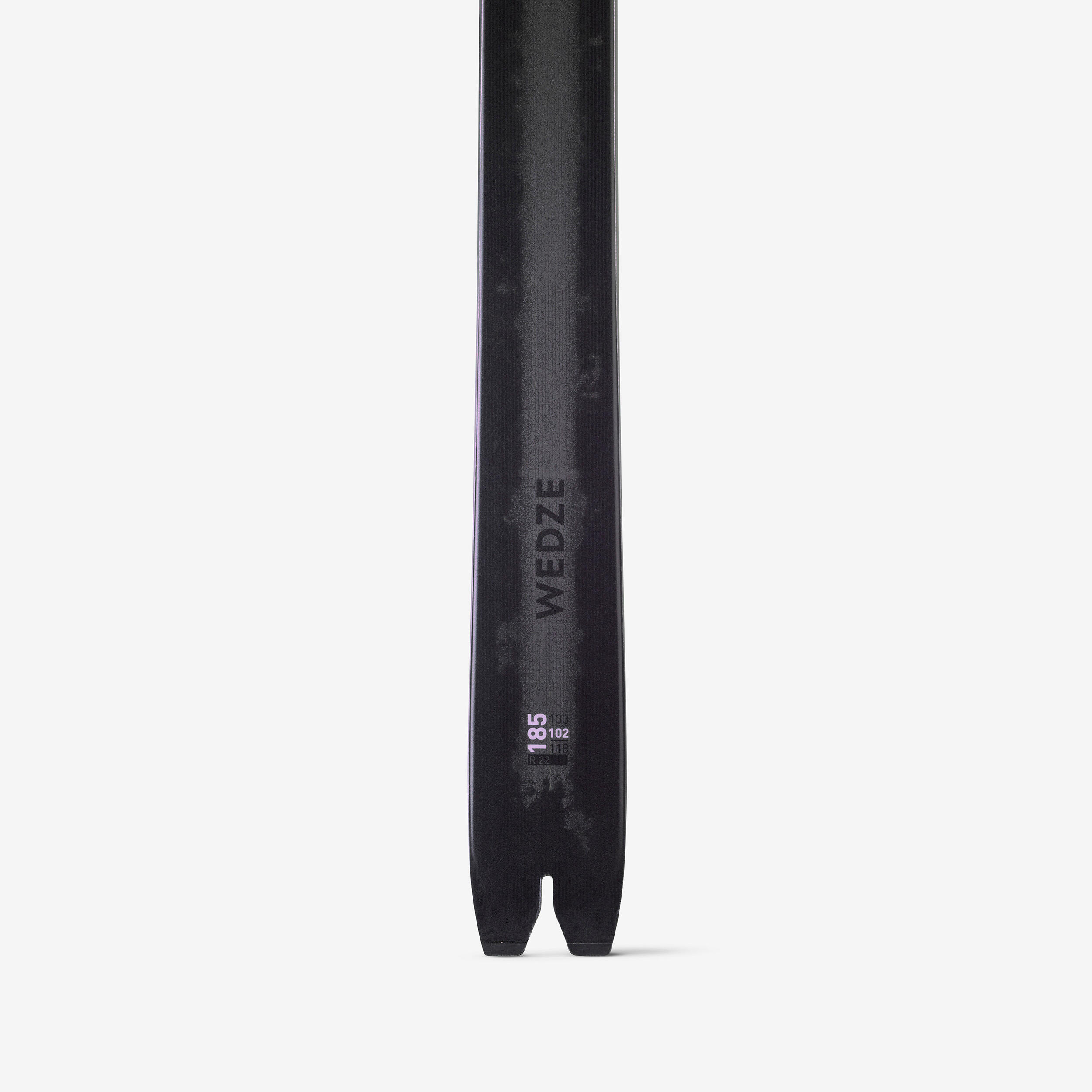 Skis de randonnée carbone avec peaux et sans fixation, WILDER 102 3/8