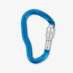 Plavi karabiner HMS sa maticom za alpinizam i penjanje