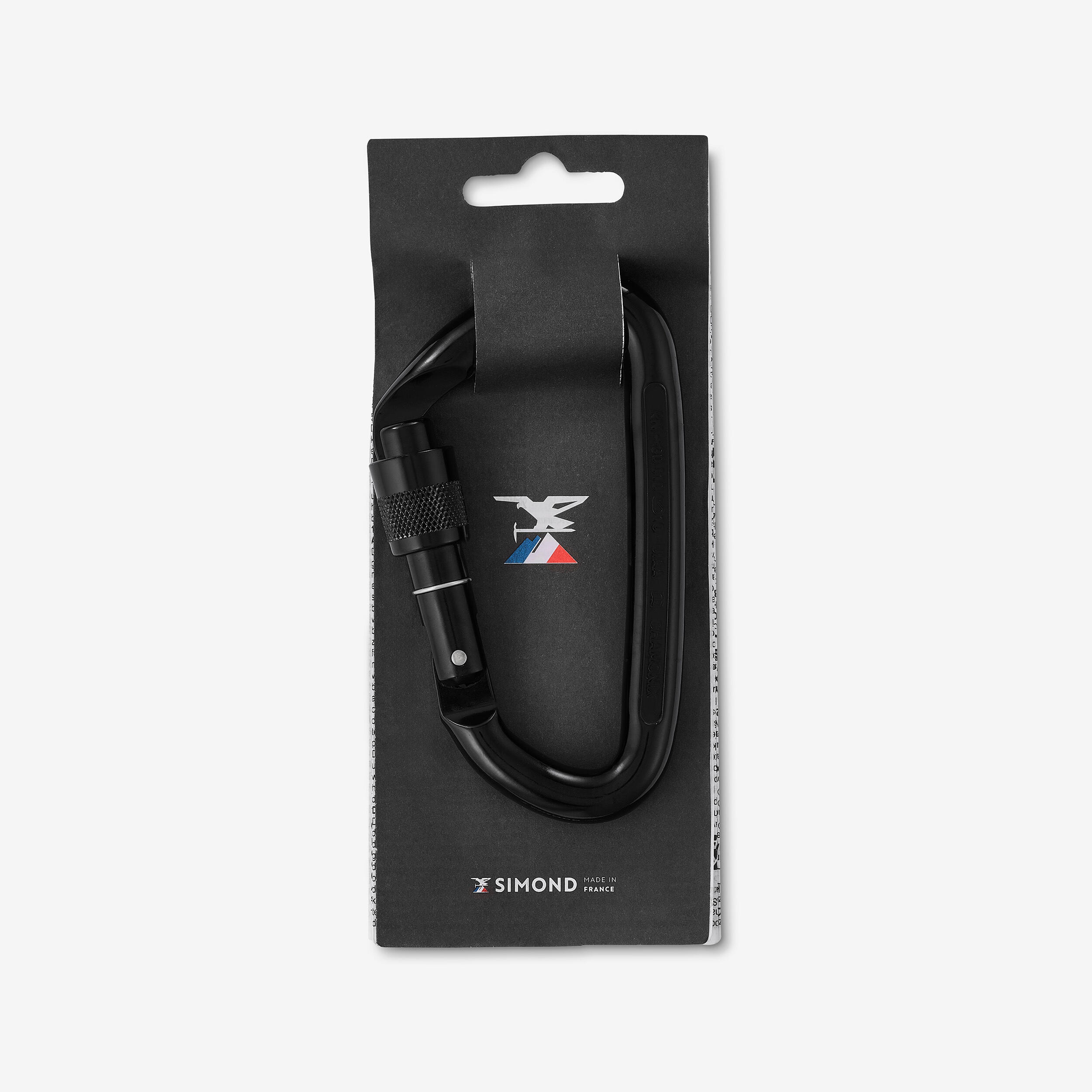 SCREWGATE CARABINER 3000 SECURE - BLACK