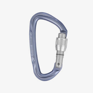 CLIMBING AND MOUNTAINEERING SCREWGATE CARABINER - ROCKY M SECURE PURPLE