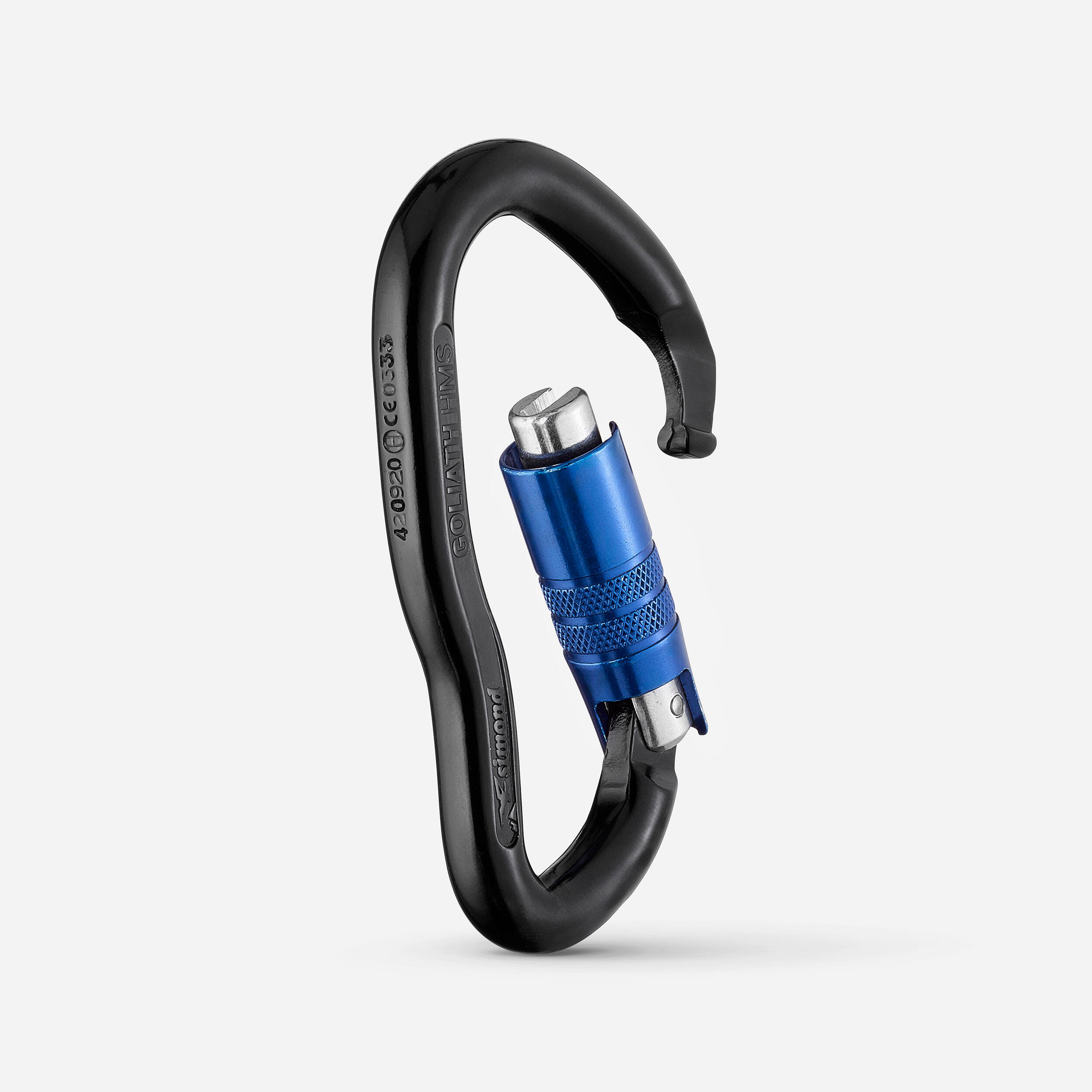 Auto-Locking HMS Carabiner - GOLIATH - BLACK