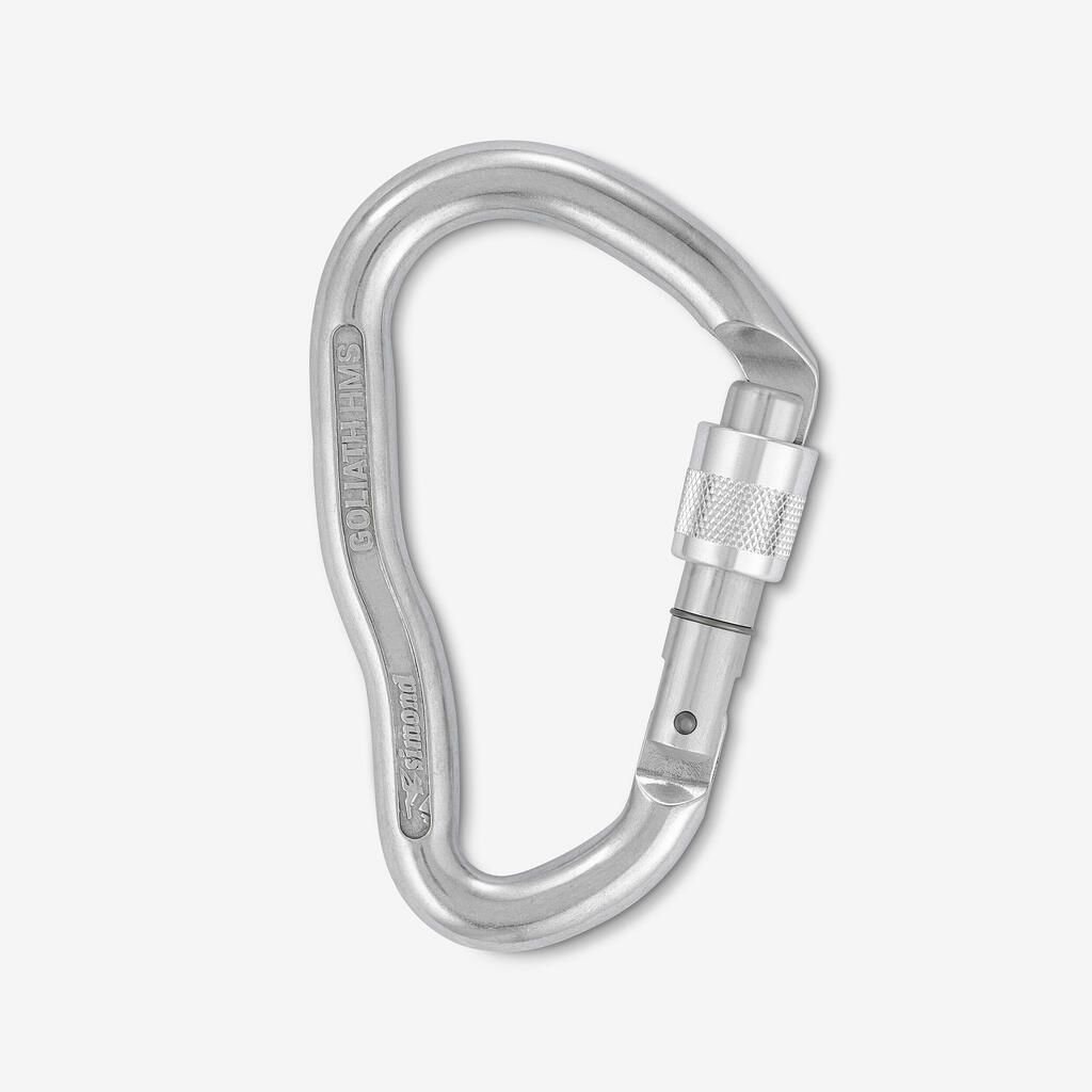 CARABINER ΒΙΔΩΤΗΣ ΠΥΛΗΣ HMS GOLIATH SECURE ΓΙΑ ΑΝΑΡΡΙΧΗΣΗ ΚΑΙ ΟΡΕΙΒΑΣΙΑ - ΓΚΡΙ