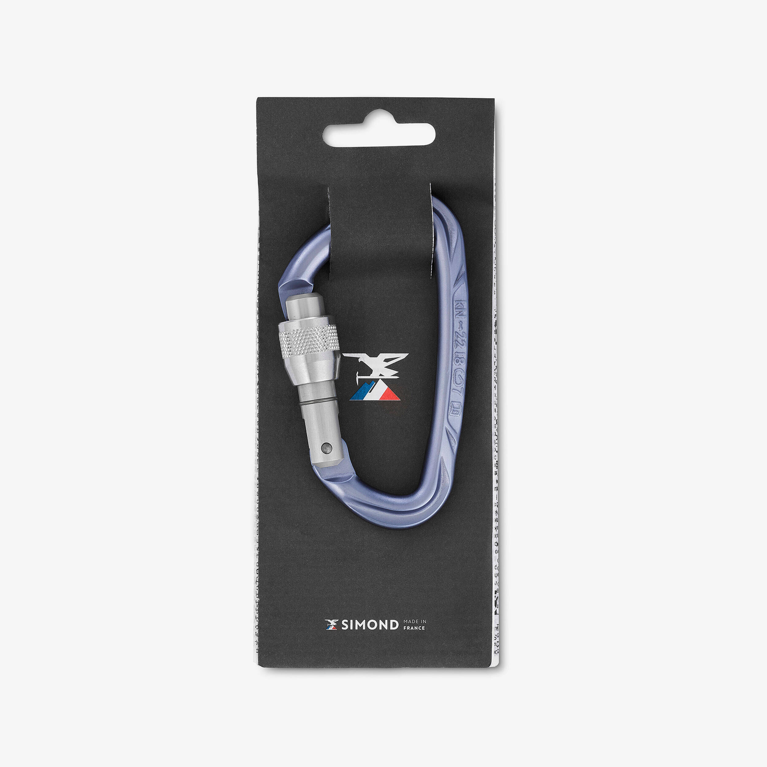 CLIMBING AND MOUNTAINEERING SCREWGATE CARABINER - ROCKY M SECURE PURPLE -  4