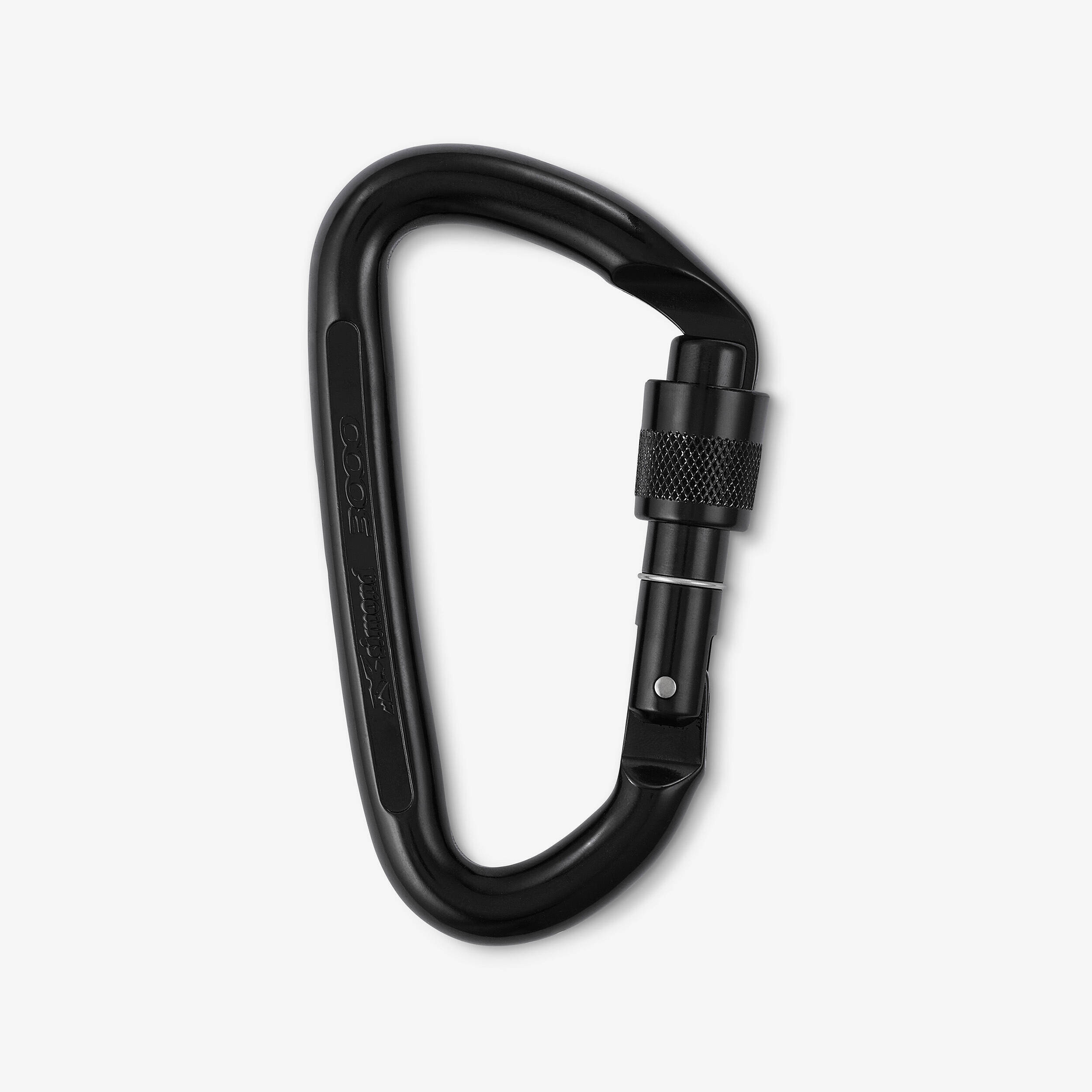 SCREWGATE CARABINER 3000 SECURE - BLACK -  1