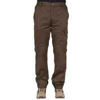 Pantalón Cargo Hombre Solognac Steppe 300 Marrón Resistente Multibolsillos