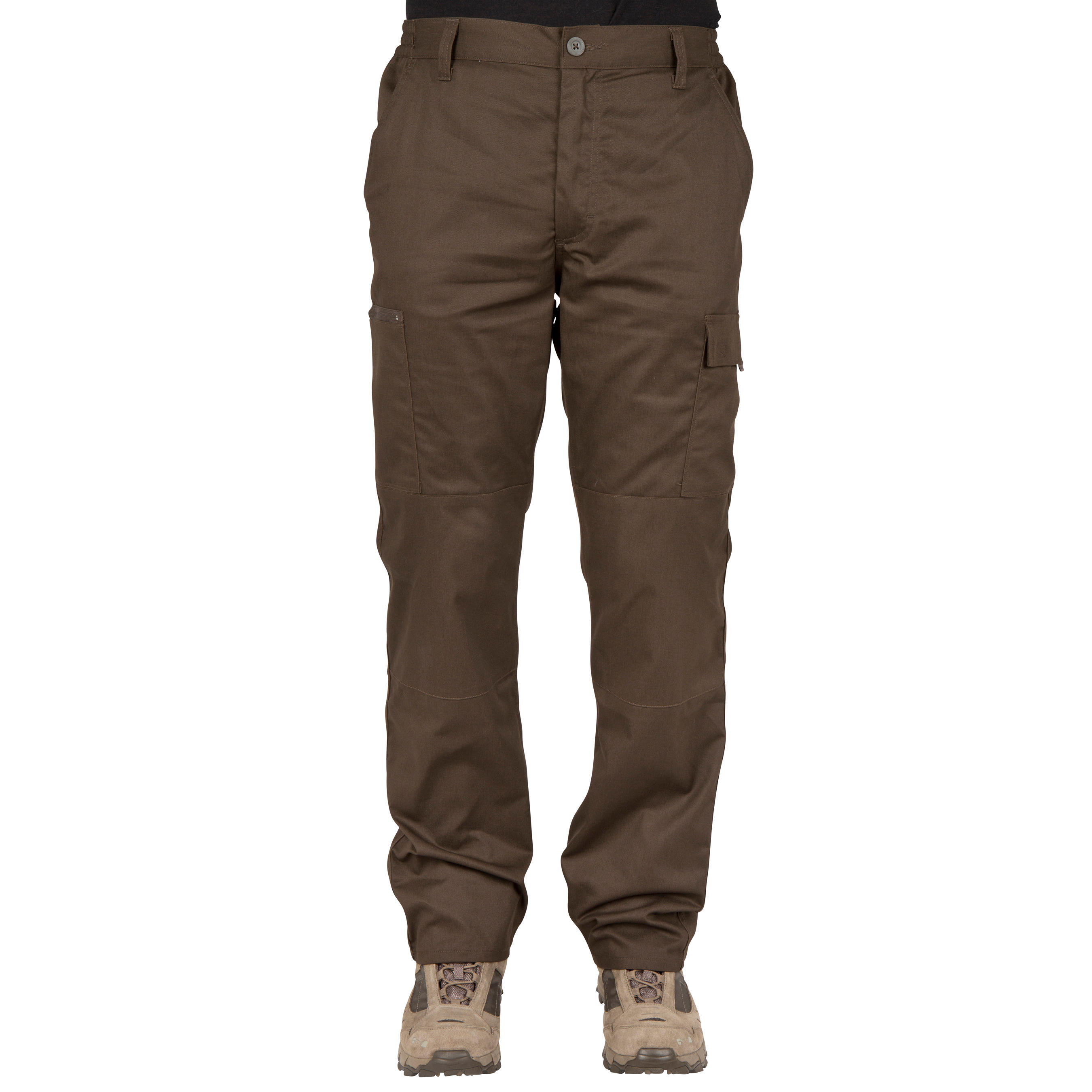 Pantalon Cargo Hombre Solognac Steppe 300 Gris Resistente Multibolsillos Decathlon