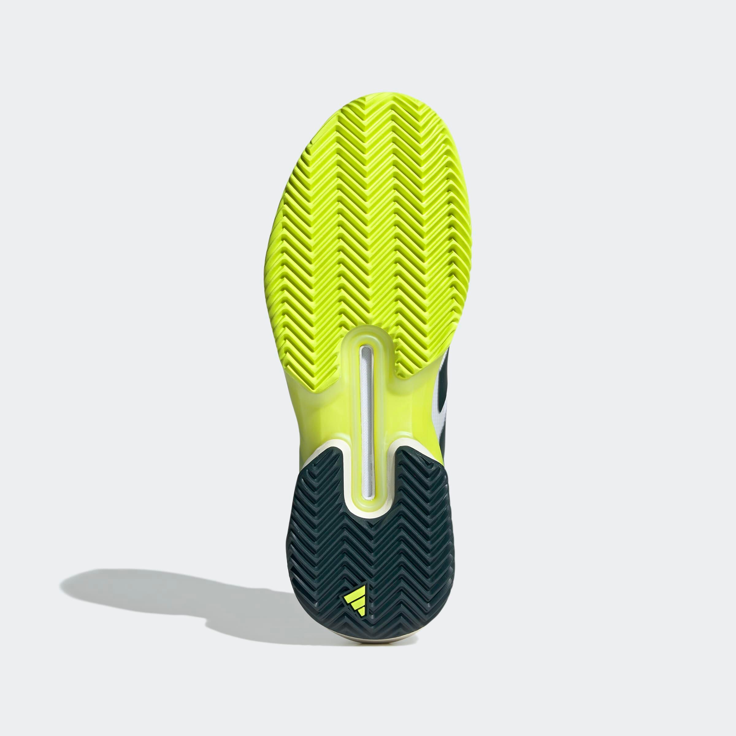 Scarpe tennis uomo ADIDAS ADIZERO UBERSONIC 5 bianco-verde 5/8