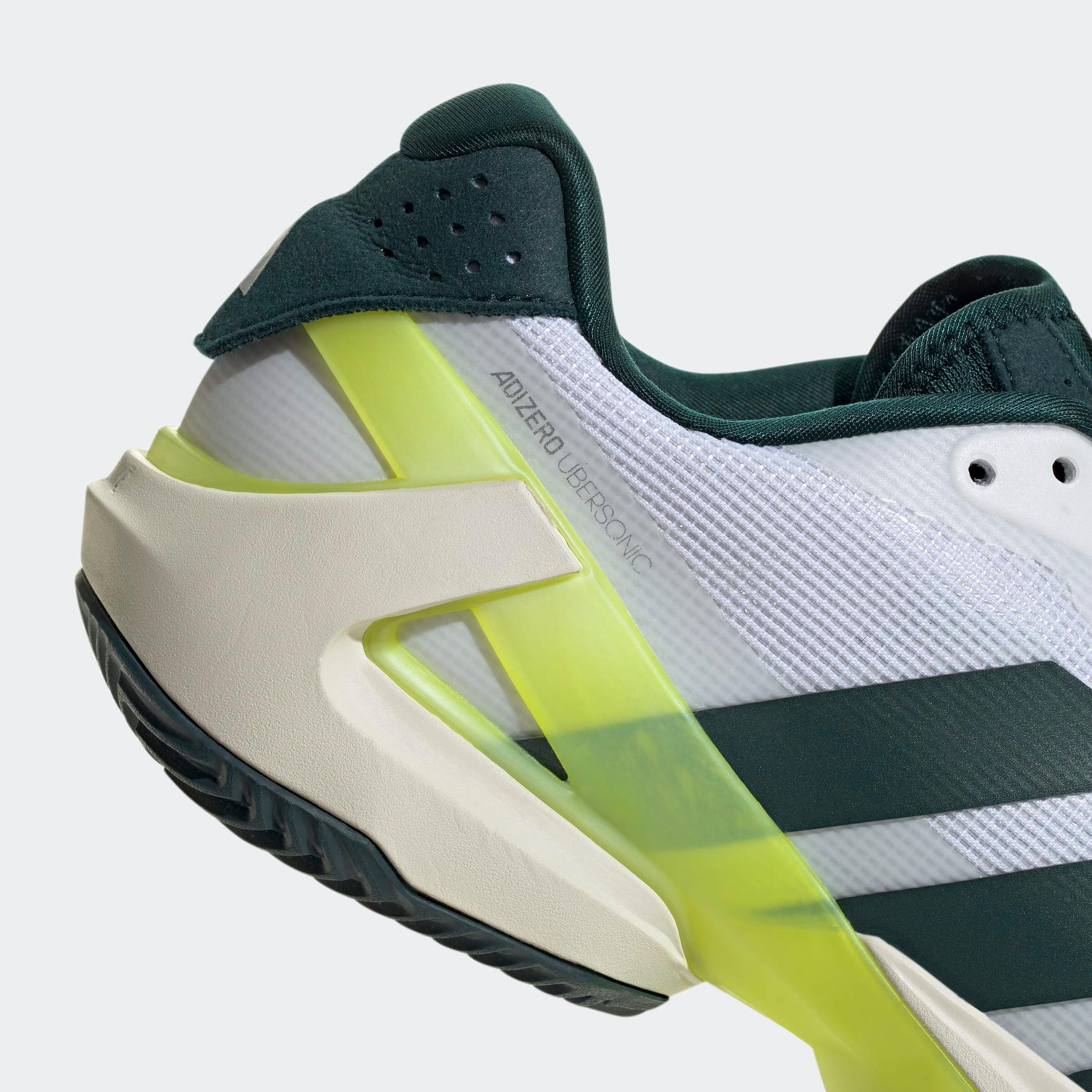 Scarpe tennis uomo ADIDAS ADIZERO UBERSONIC 5 bianco-verde 4/8
