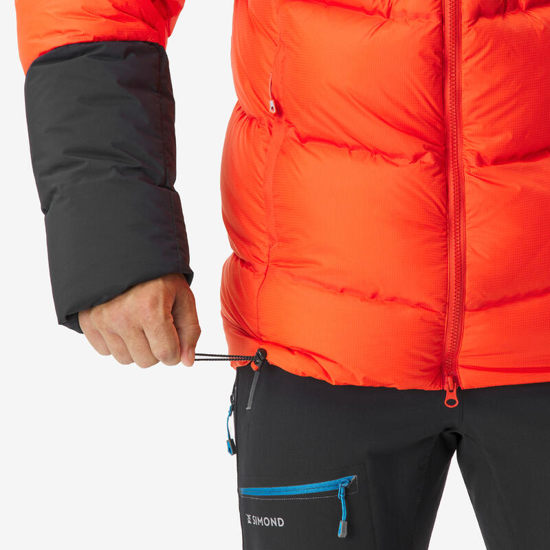 Doudoune d'alpinisme en duvet homme, Makalu rouge