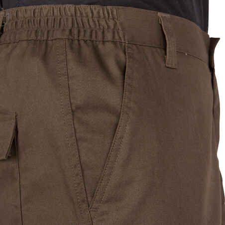 RESISTANT CARGO TROUSERS STEPPE 300 - BROWN