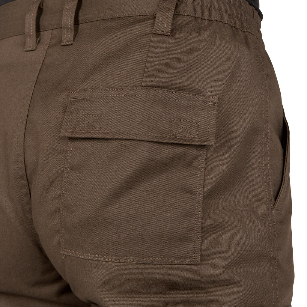 Resistant cargo trousers steppe 300 green marl