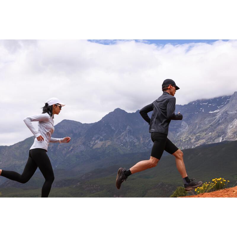 Erkek Uzun Kollu Koşu Tişörtü - Siyah - Kiprun Run 100