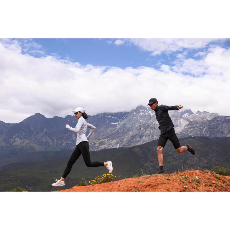 Erkek Uzun Kollu Koşu Tişörtü - Siyah - Kiprun Run 100