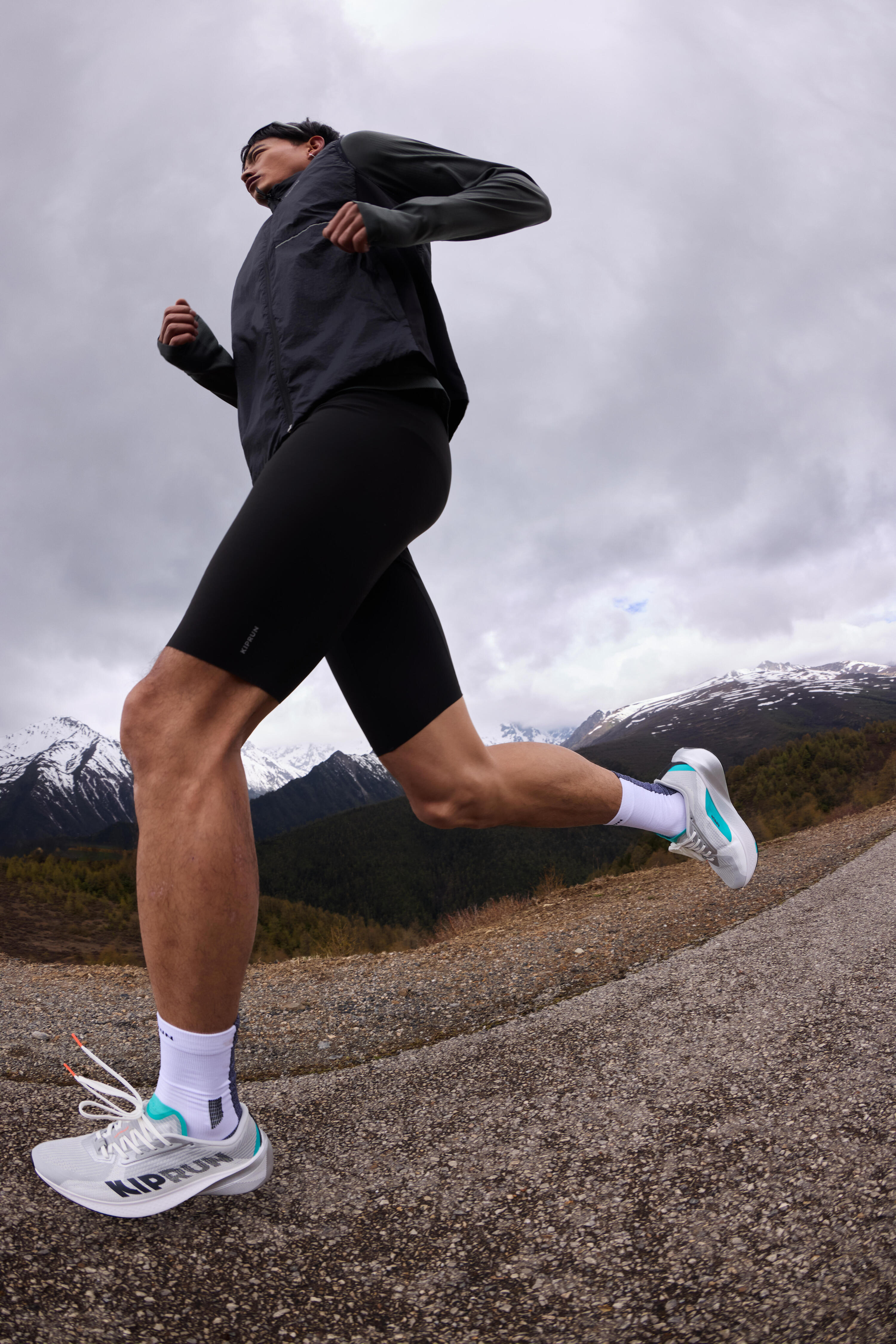 Calze running RUN 900 mid sottili bianche 31/31