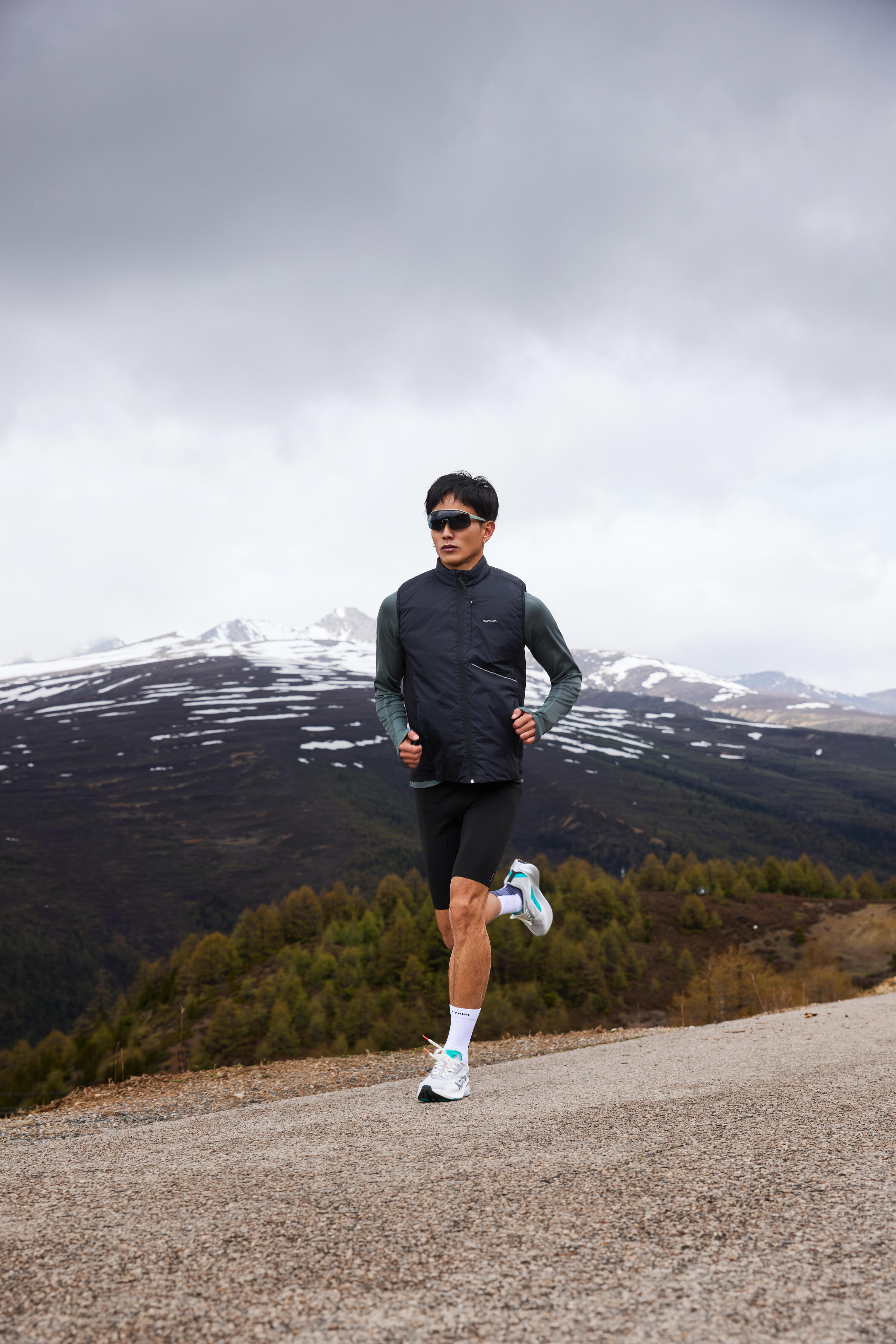 Calze running RUN 900 mid sottili bianche 26/31