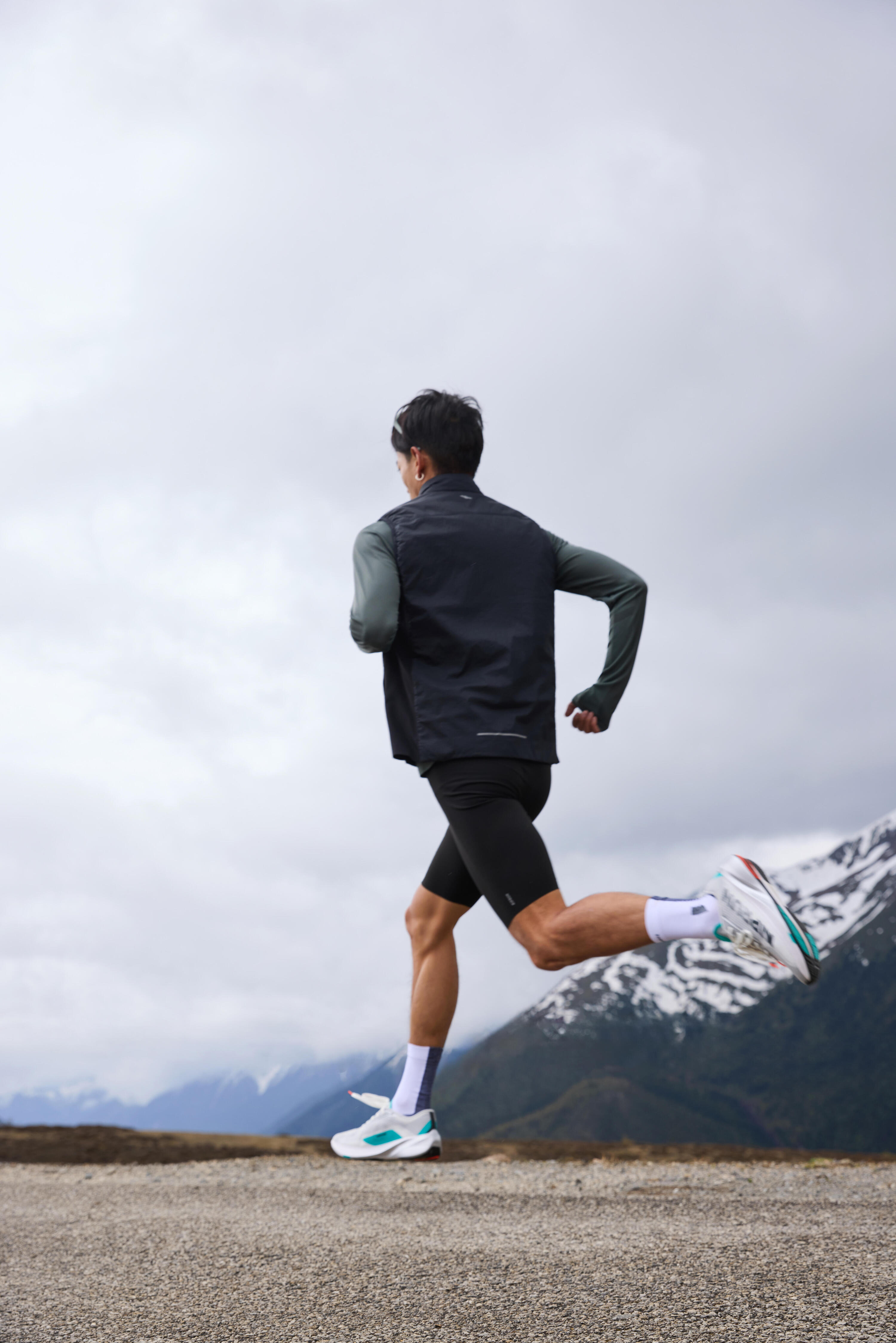 Calze running RUN 900 mid sottili bianche 22/31