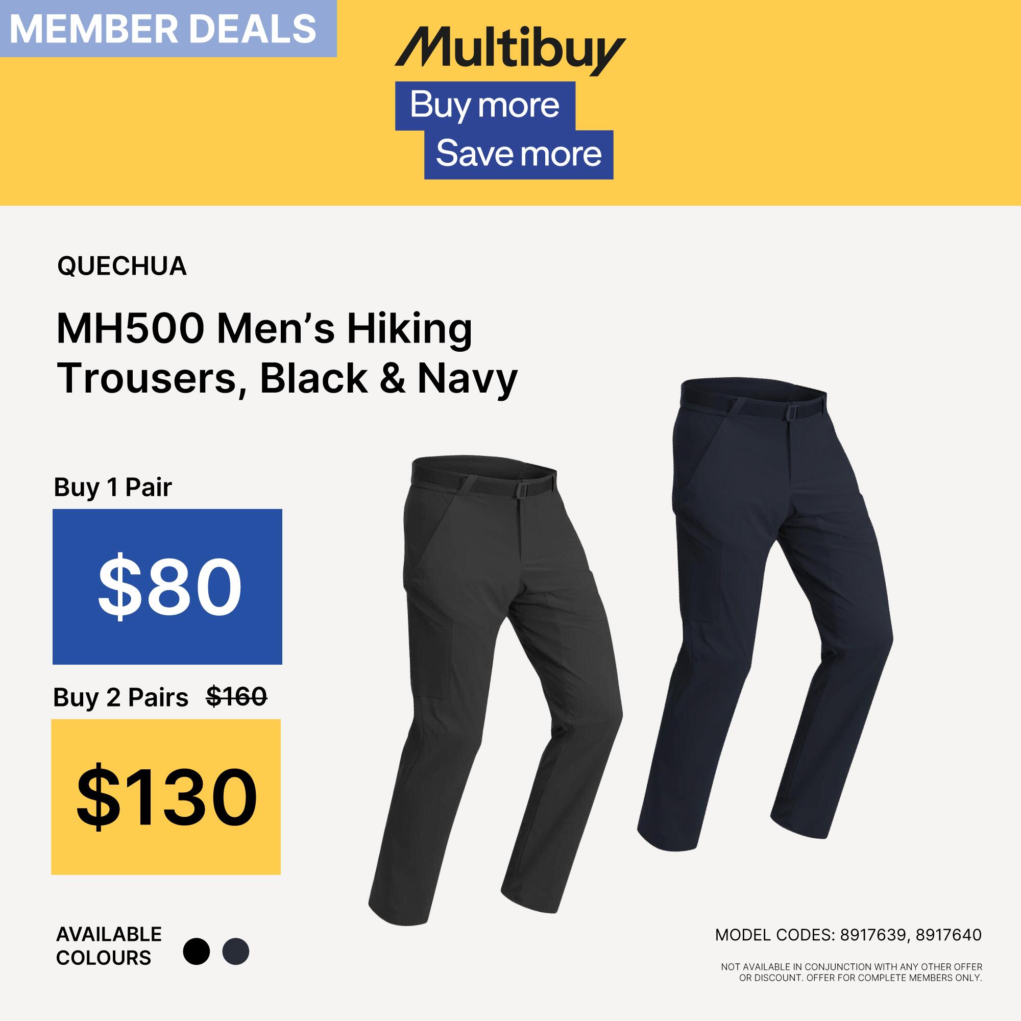 Pantaloni trekking uomo MH500 neri  7/14