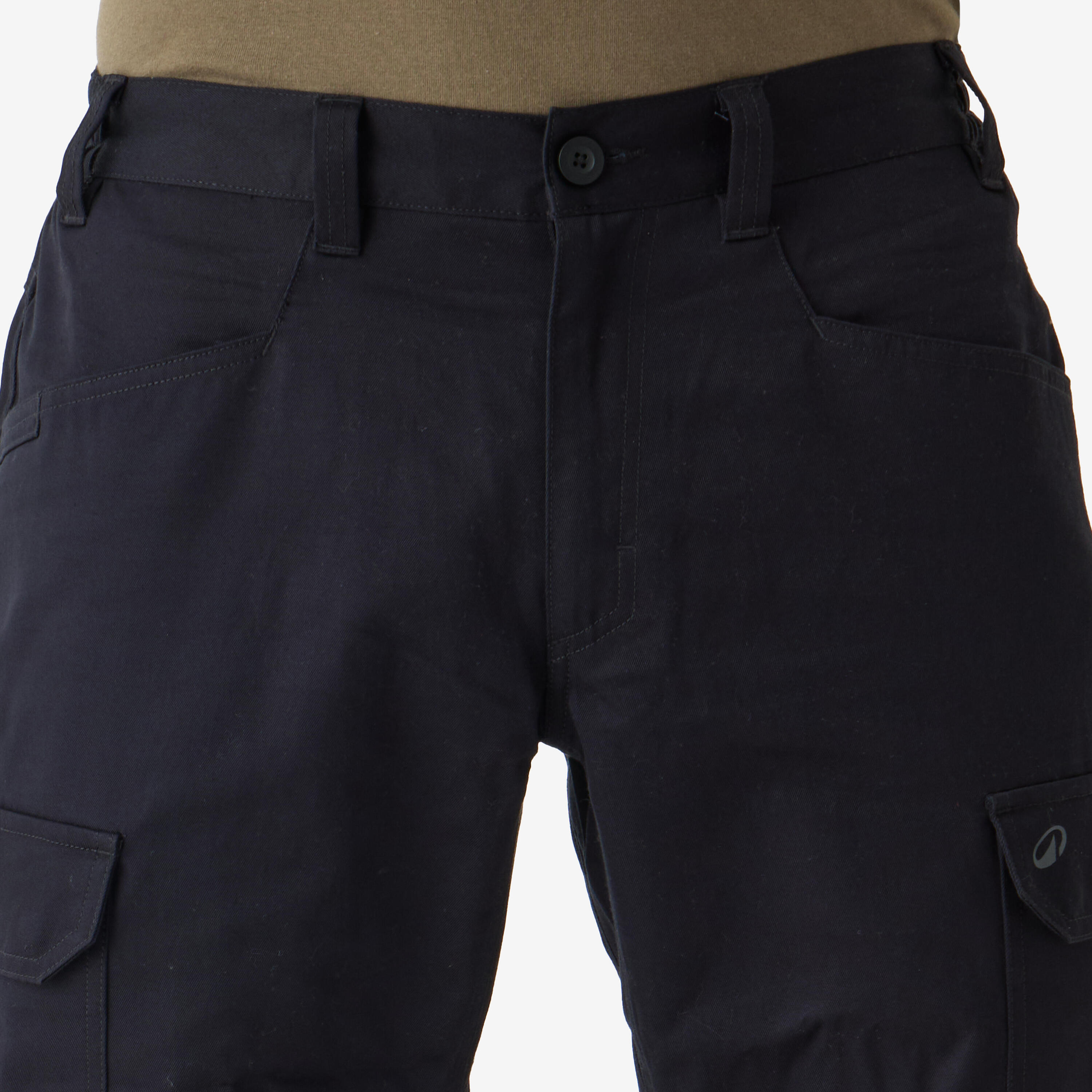 Pantalon cargo de chasse résistant homme, Steppe 500 noir 6/13