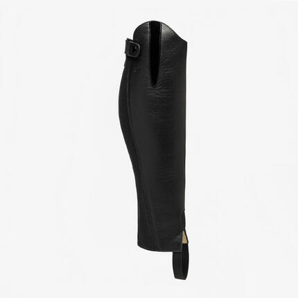 Mini-chaps cuir équitation Adulte - 900 noires