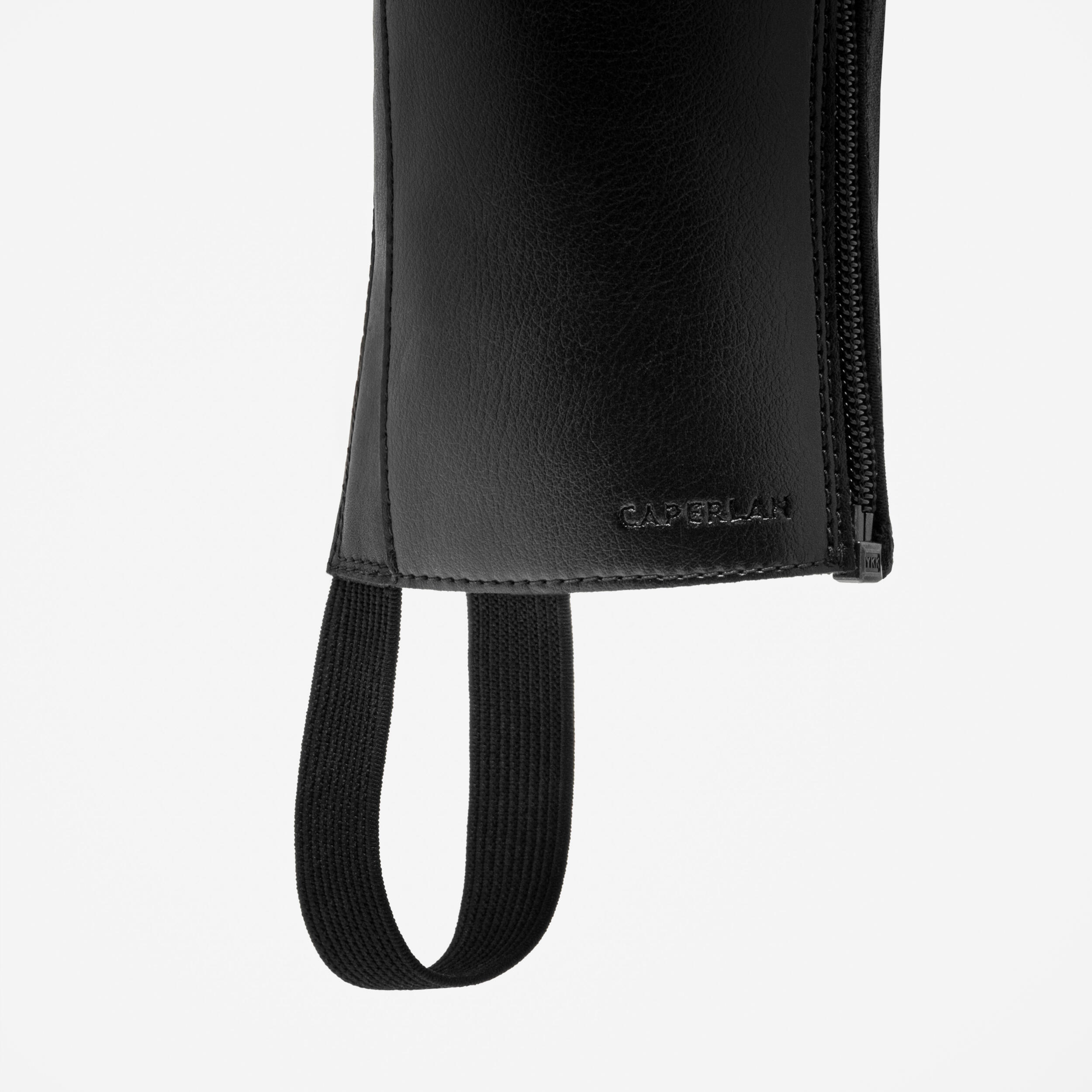 Mini-chaps cuir équitation Adulte - 900 noires 3/8