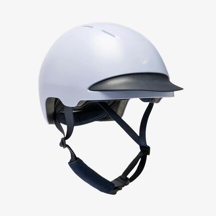 Casque équitation adulte et enfant - CH100 Violet tendre / Bleu cosmos