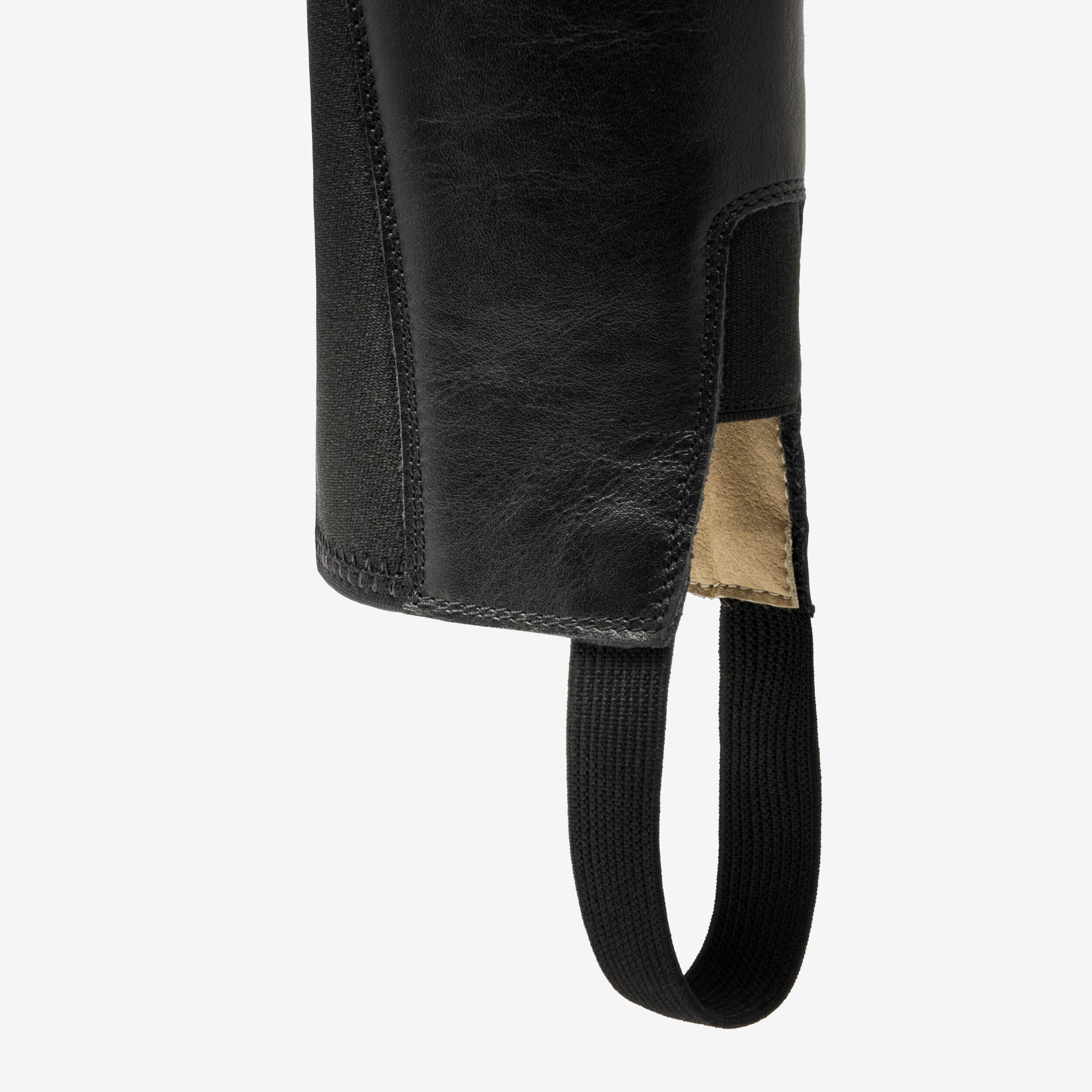 Mini-chaps cuir équitation Adulte - 900 noires 5/8