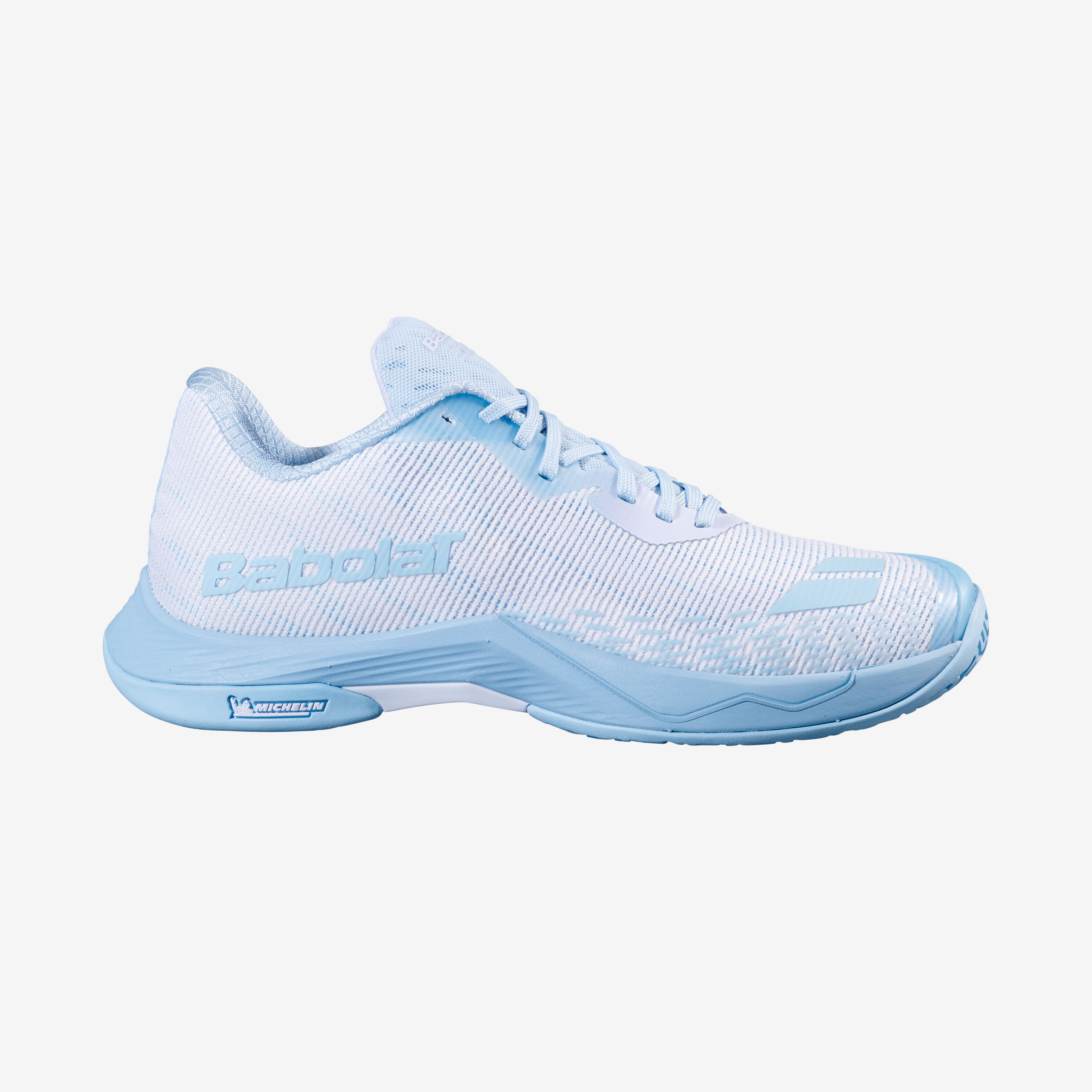 Calçado de badminton Mulher - Shadow Spirit 2 Branco e Azul 5/5