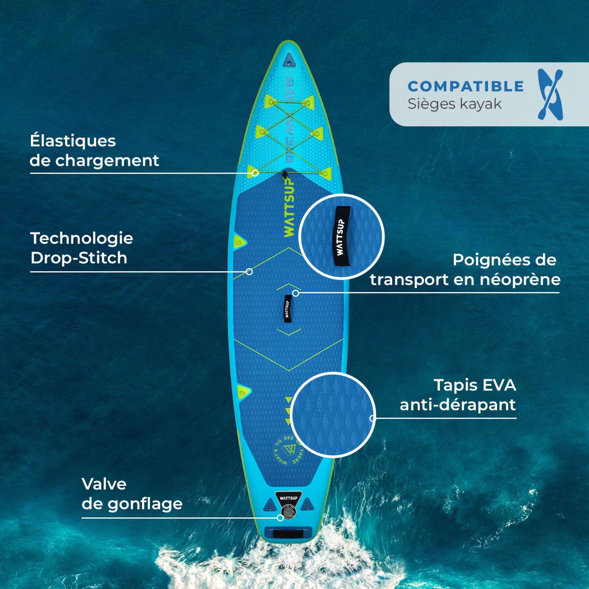 Pack SUP gonflable WATTSUP Bream 10'6 avec siège 2/6