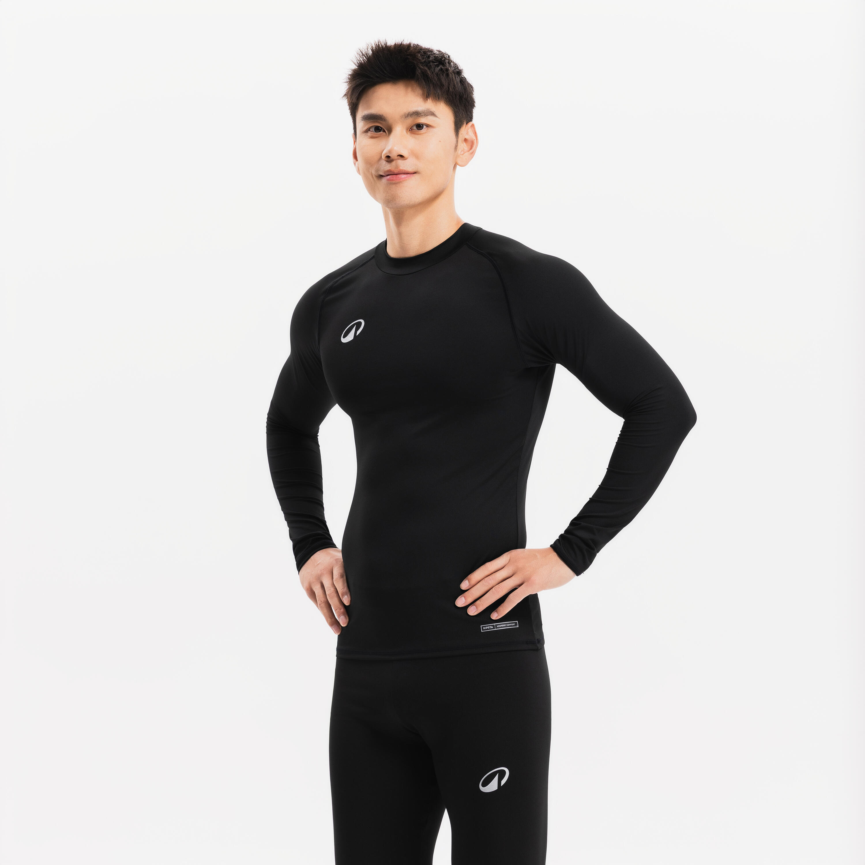 Sous-maillot thermique à manches longues - Keepcomfort 100 noir - KIPSTA