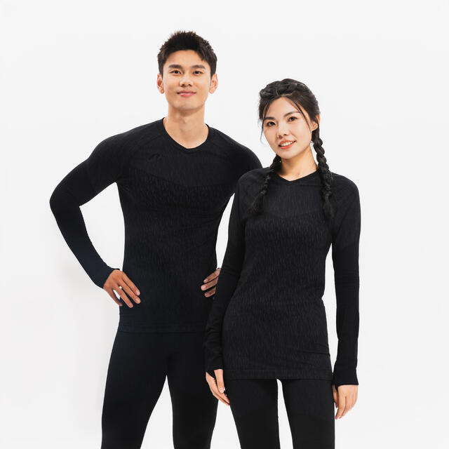 Thermoshirt heren / dames Keepdry lange mouwen zwart
