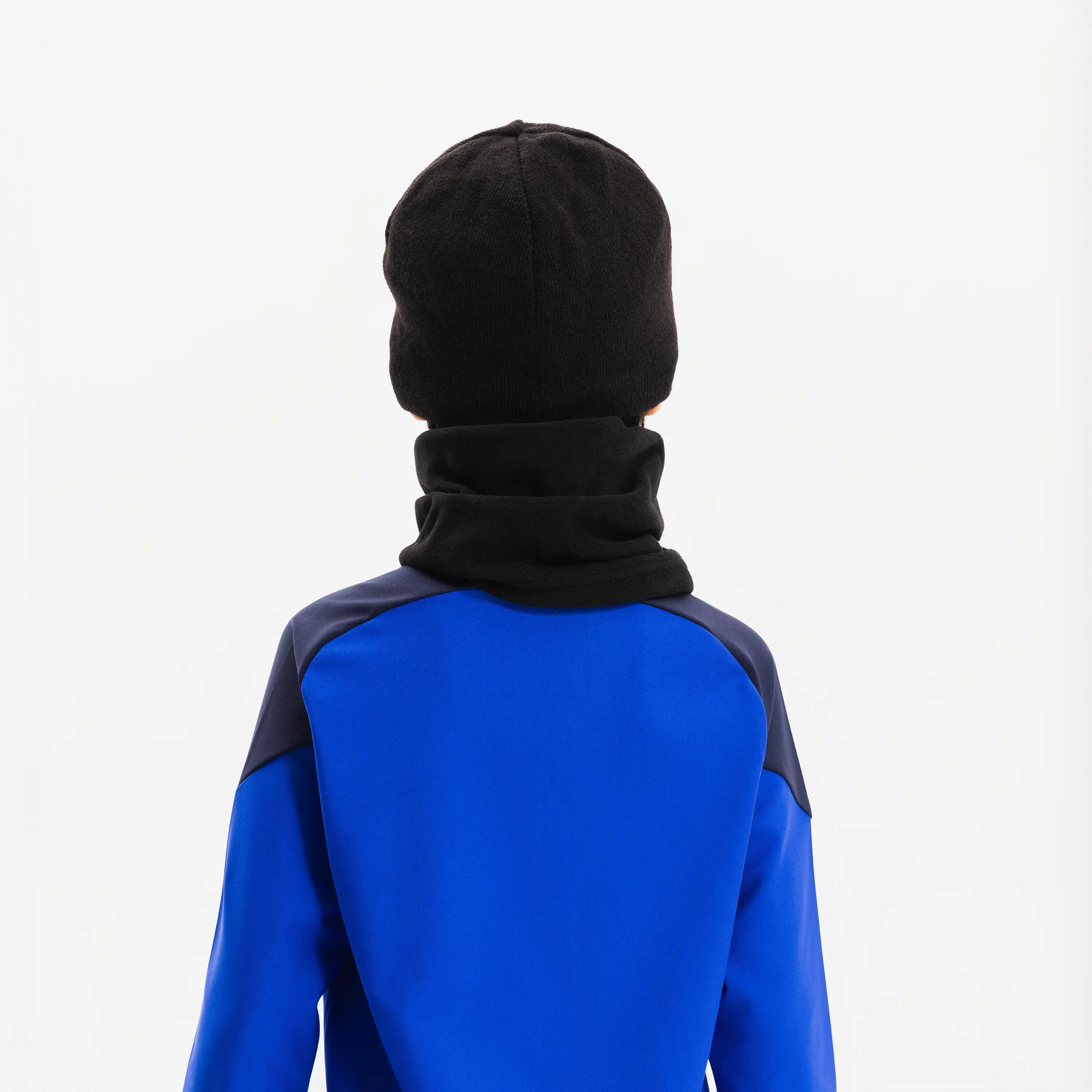 BONNET  FOOTBALL ENFANT KEEPWARM NOIR 7/12