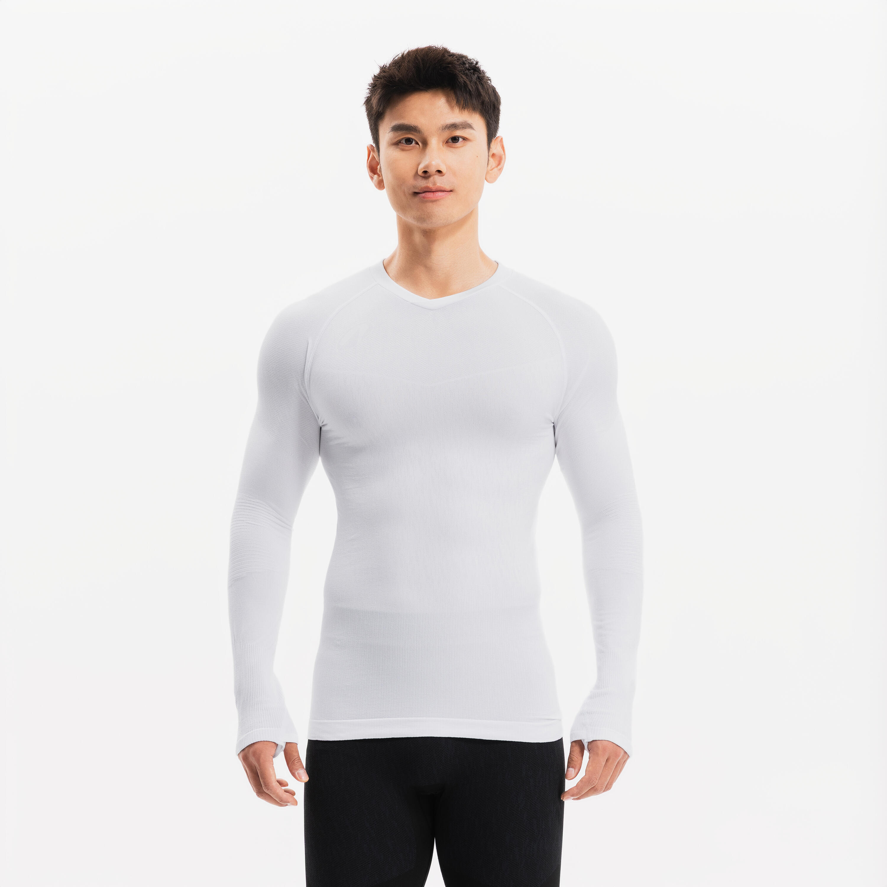 KIPSTA Damen/Herren Funktionsshirt langarm seamless ‒ Keepdry weiß