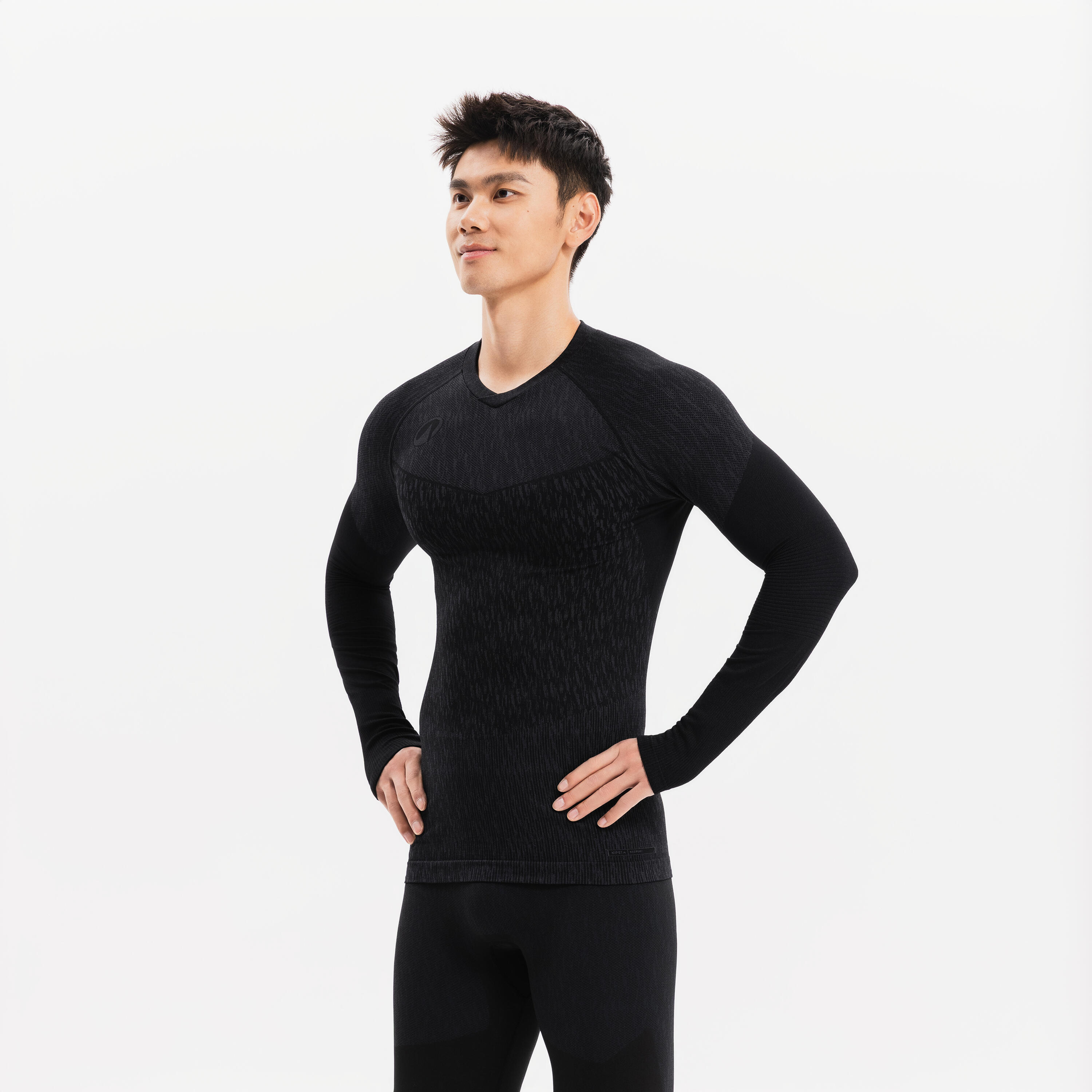 Maglia termica calcio adulto KEEPDRY nera 10/32