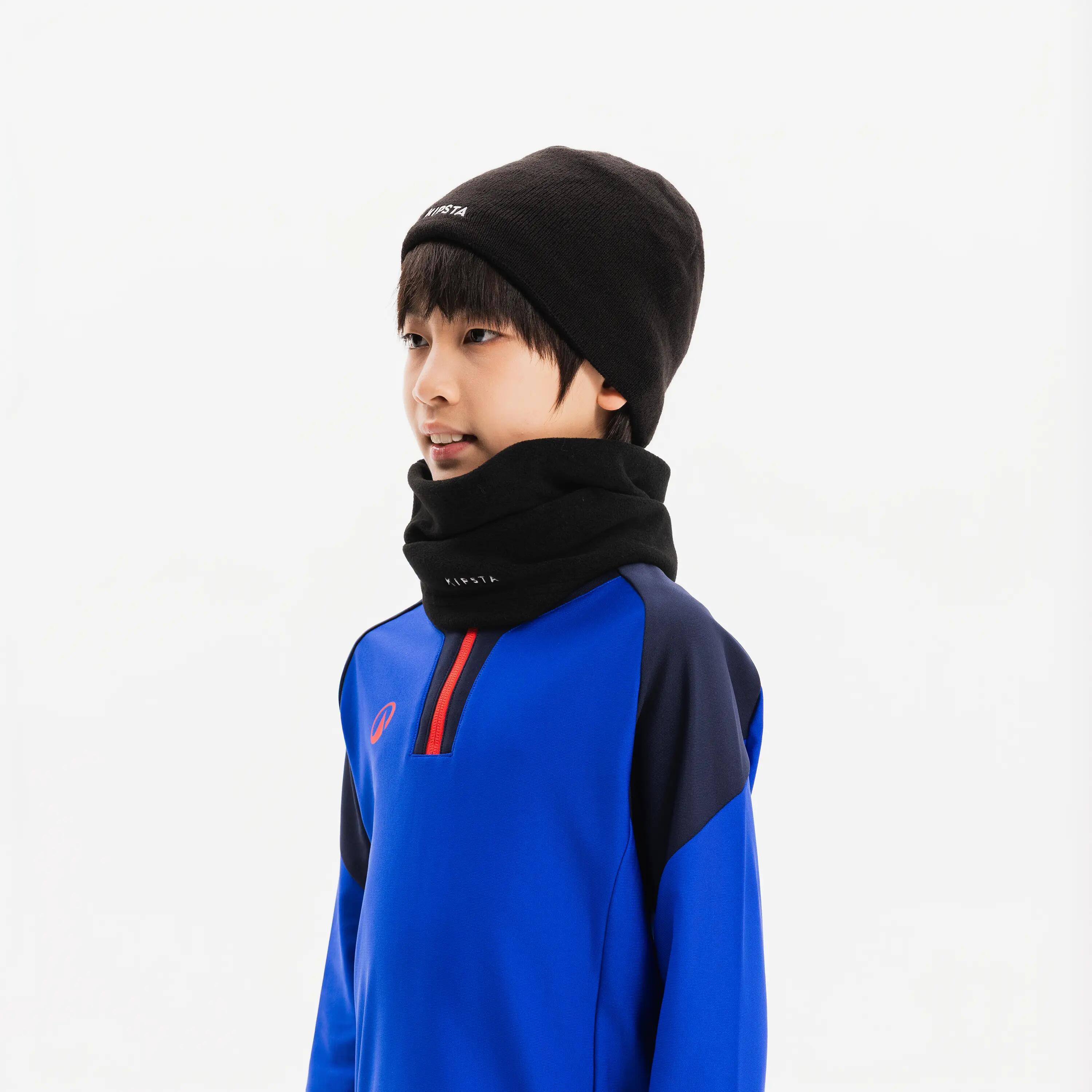 BONNET  FOOTBALL ENFANT KEEPWARM NOIR 6/12