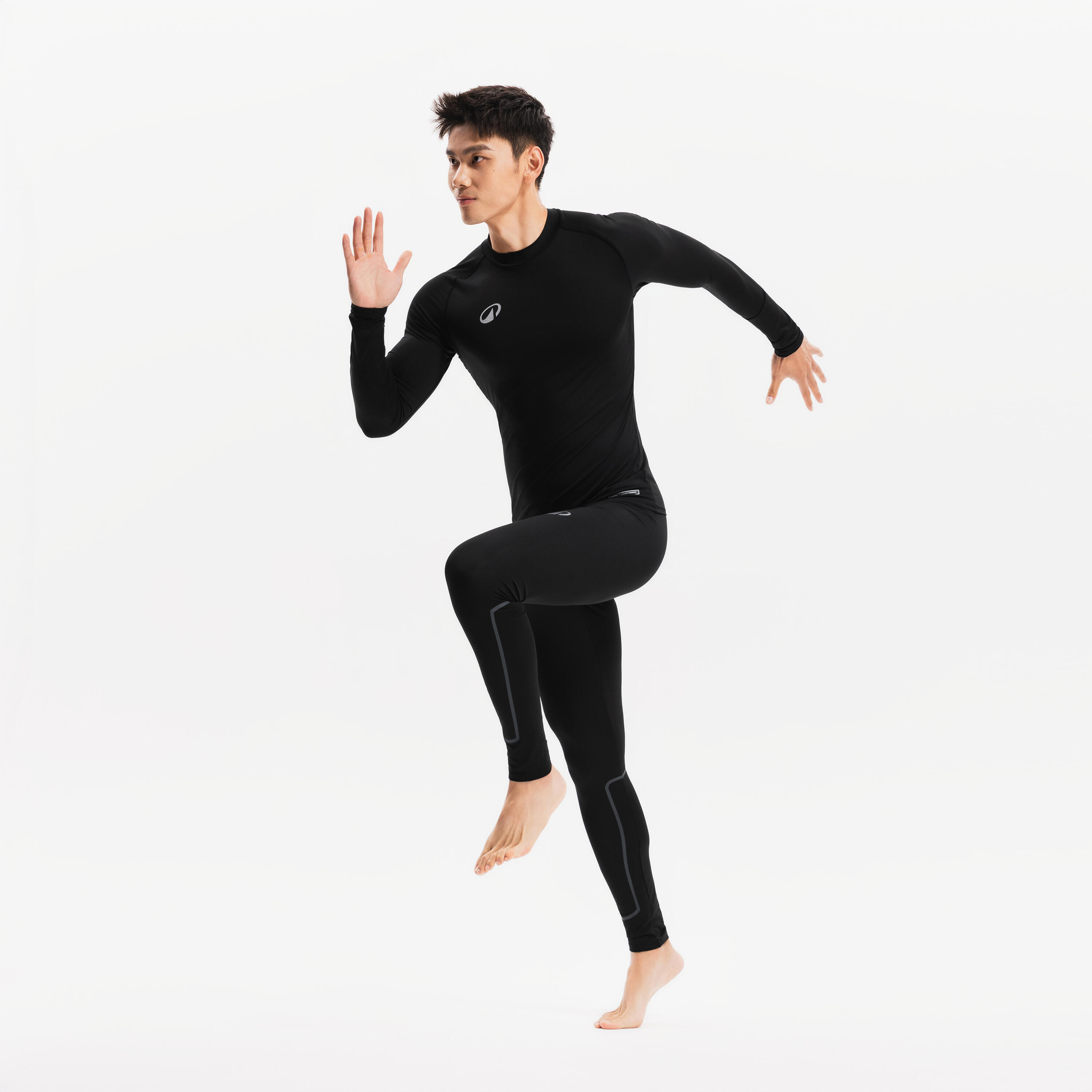 Sous-maillot thermique à manches longues - Keepcomfort 100 noir - KIPSTA