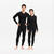 Sous-maillot de foot thermique sans-couture manches longues, Keepdry noir