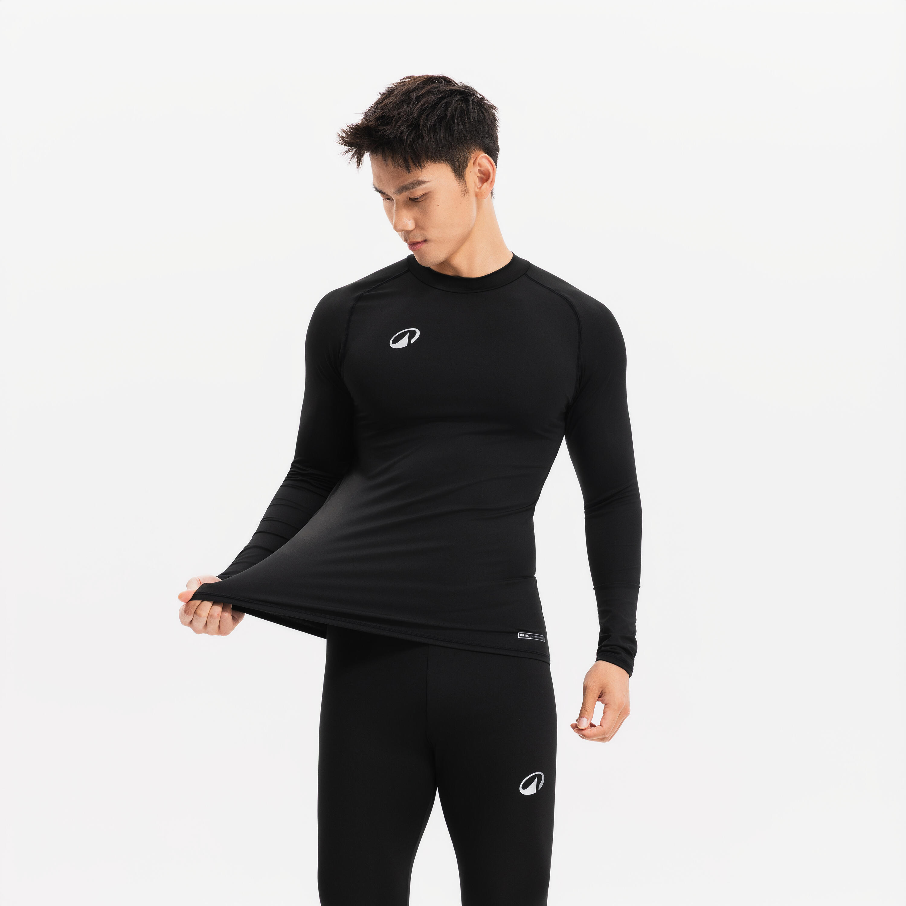 Sous-maillot thermique à manches longues - Keepcomfort 100 noir - KIPSTA
