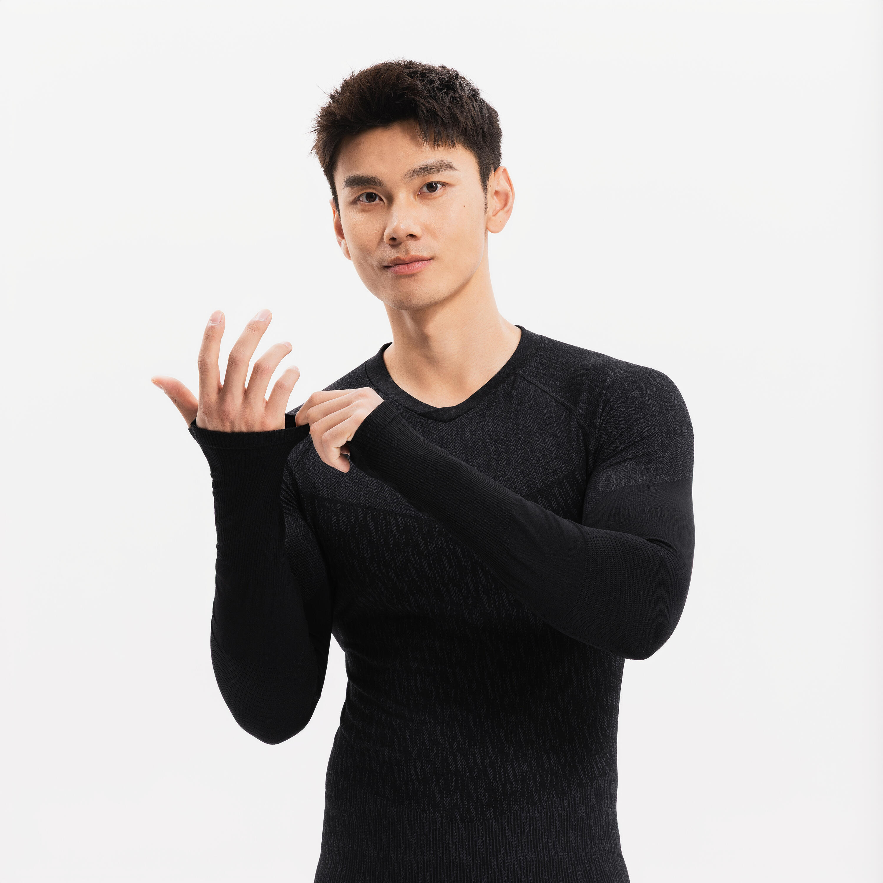 Maglia termica calcio adulto KEEPDRY nera 16/32