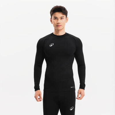 Maglia termica manica lunga calcio uomo KEEPCOMFORT 100 nera