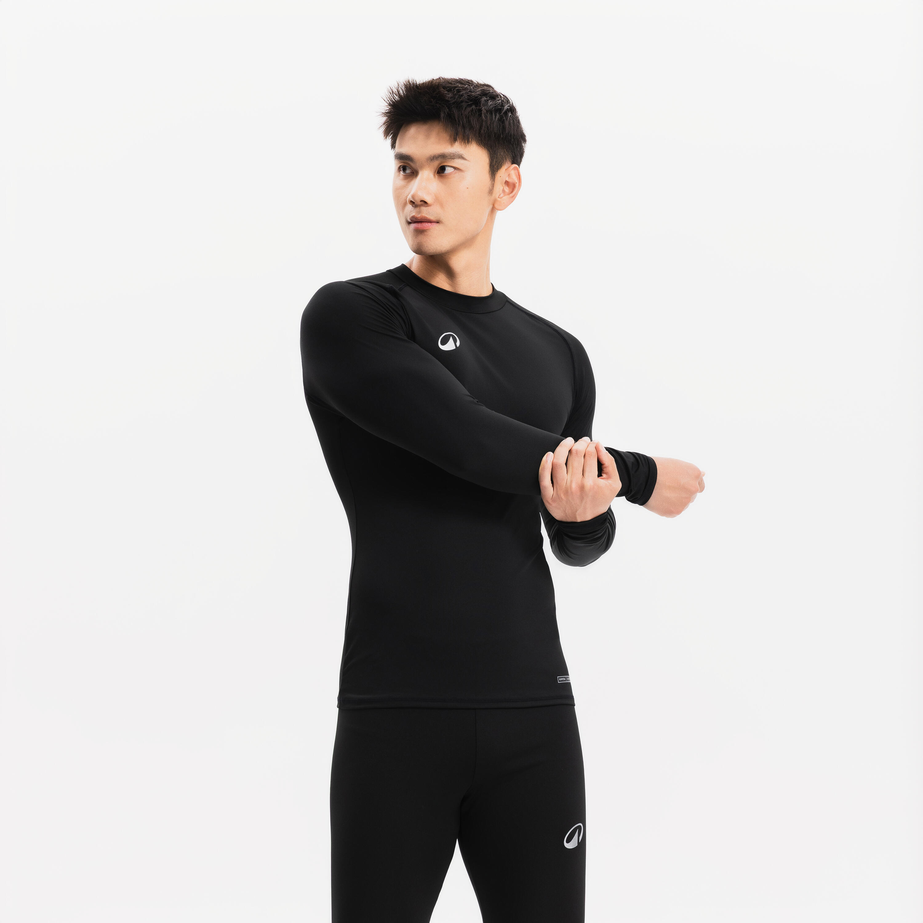 Adult Football Long-Sleeve Compression Base Layer Tight Keepcomfort 100 Black