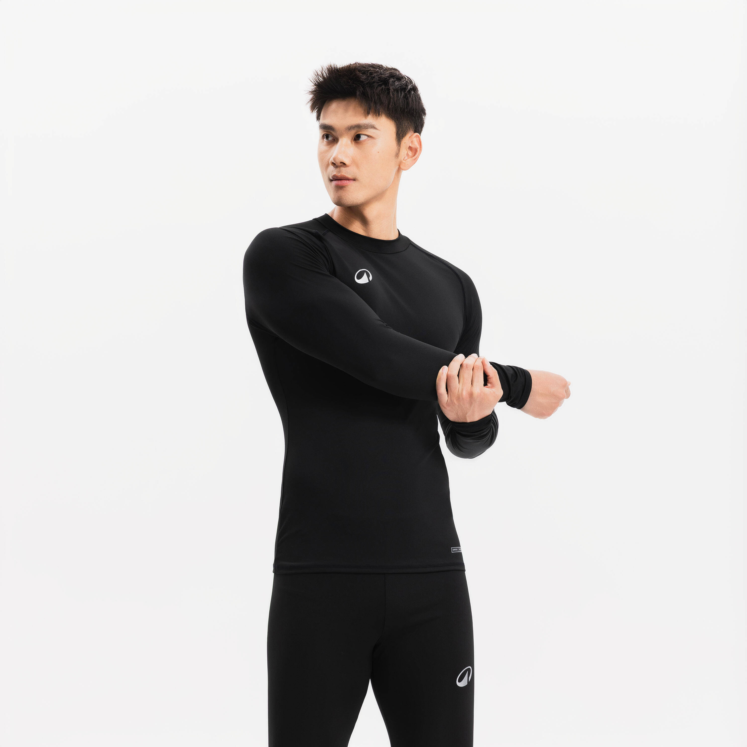 Adult Football Long-Sleeve Compression Base Layer Tight Keepcomfort 100 Black -  1