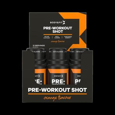 Body&fit pre workout shot orange 12x60ml