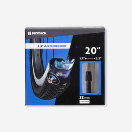Chambre à air 20x1,7/2,2 auto réparante valve schrader 33mm
