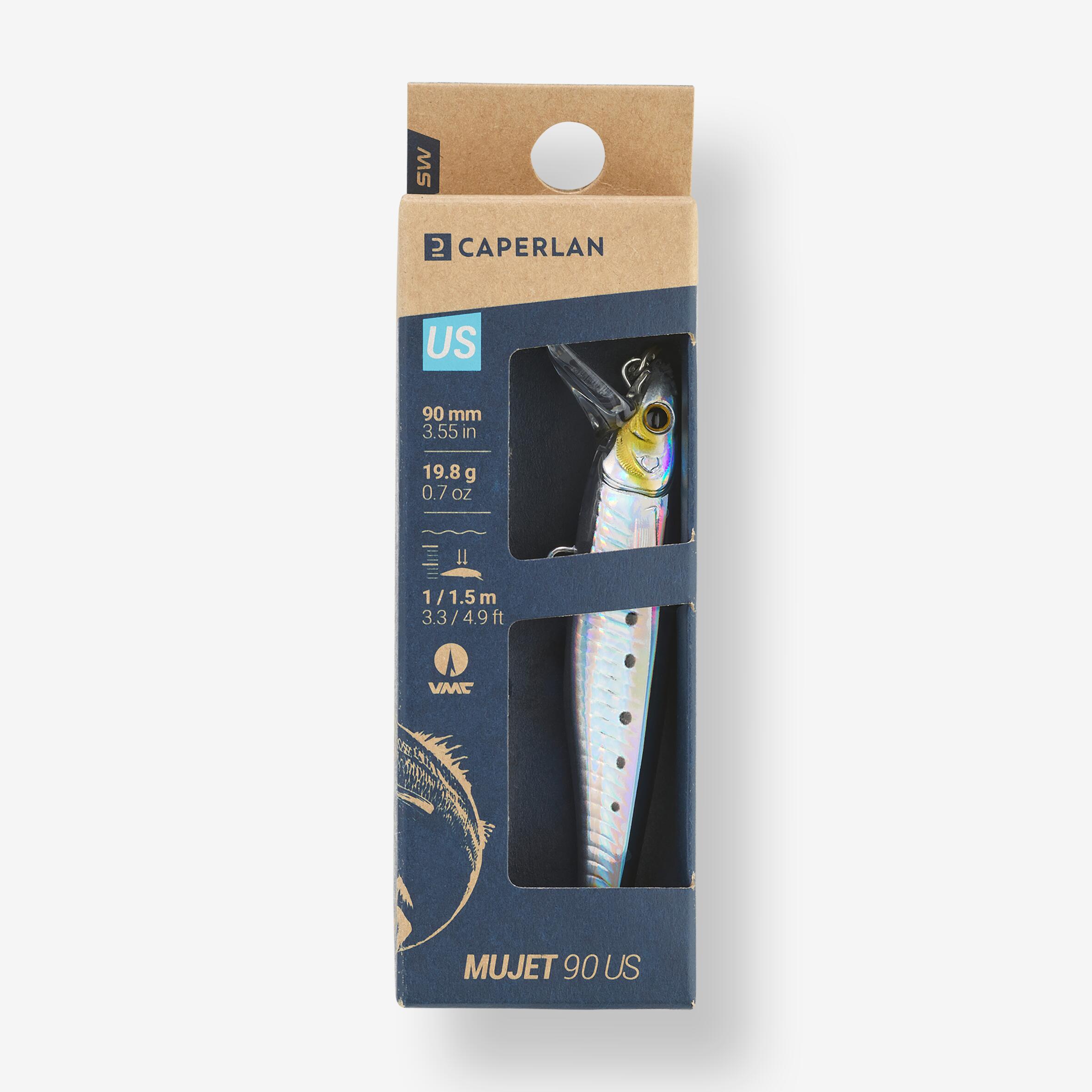 Jerkbait pesca in mare con artificiali MUJET 90 US sardina blu 3/3